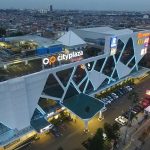 Exterior of City Plaza Jatinegara building at night