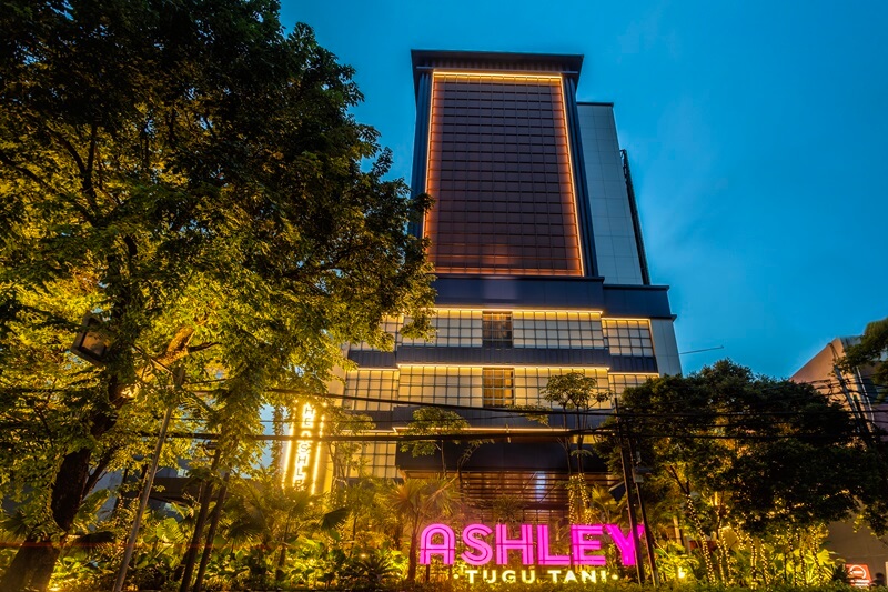 The modern facade of an Ashley Hotel