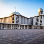 The Istiqlal Mosque with its large white dome