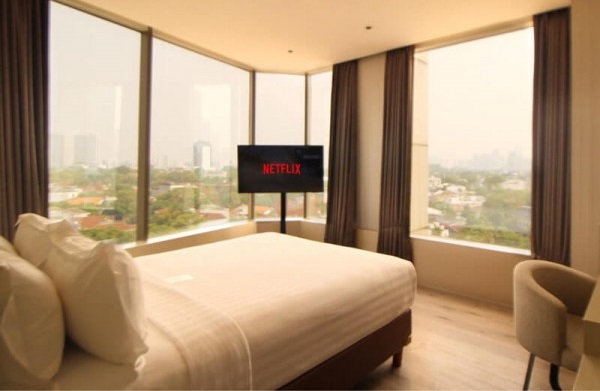 A clean and modern executive double room