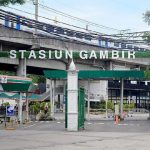 The modern facade of Gambir Train Station