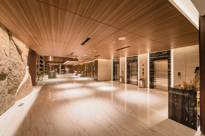 Ashley Hotel's spacious and modern lobby area