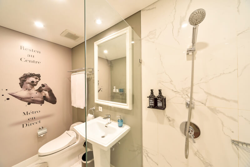 A modern hotel bedroom in room 11 at Ashley Hotel Group