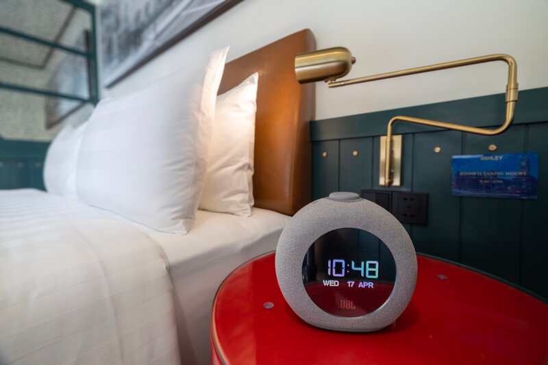 Modern hotel bedroom interior of Room 13