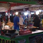 A bustling night scene at the Sabang Culinary Area