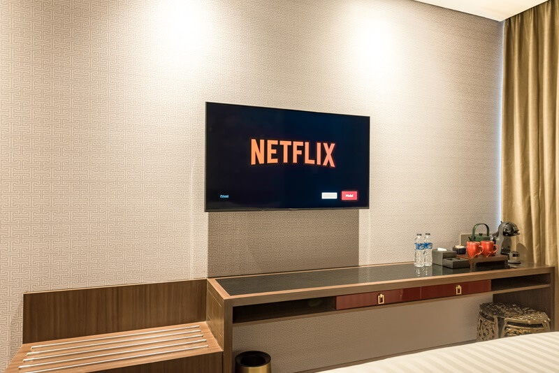 The Netflix app interface on a smart TV