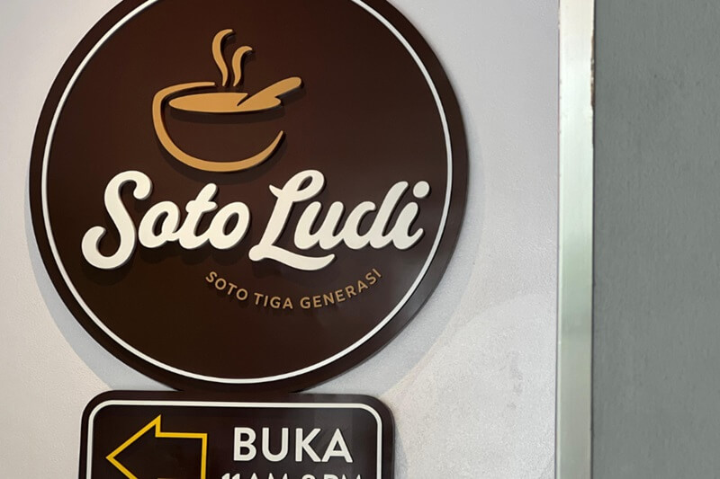 A bowl of soto from Soto Ludi Restaurant