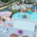 Colorful water slides at Tropikana Waterpark