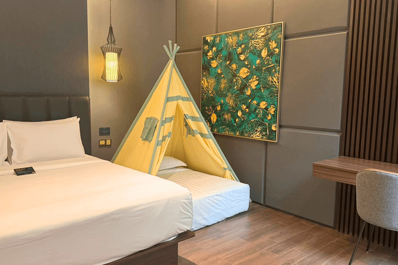 Interior of a modern Ashley hotel room