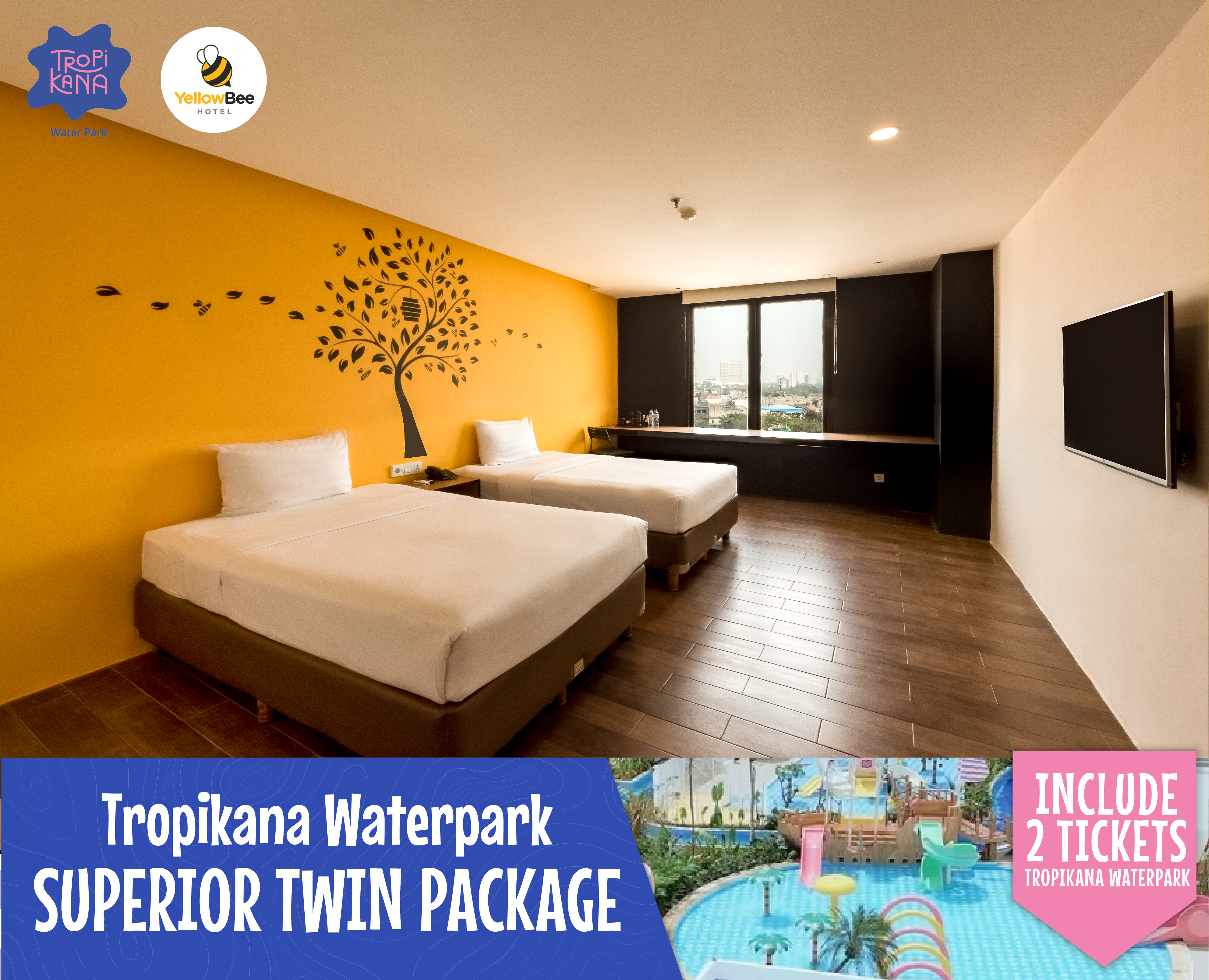 Superior Twin Package promo with 2 Tropikana tickets