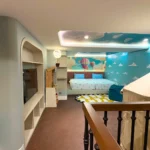 Ashley Newair themed room with hot air balloons and tent